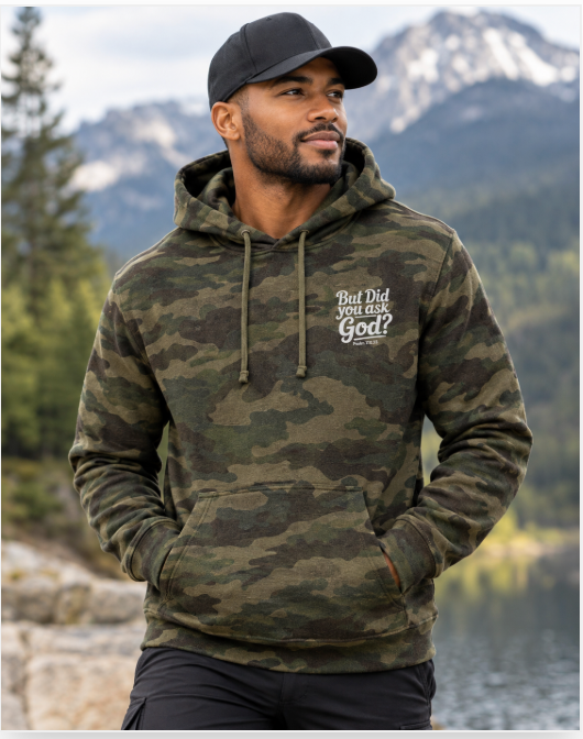 Ask God Camo Hoodie